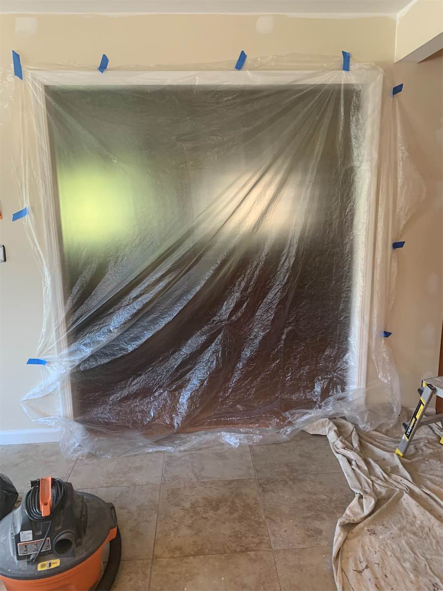 Doorway Sheeted Up Ready To Paint
