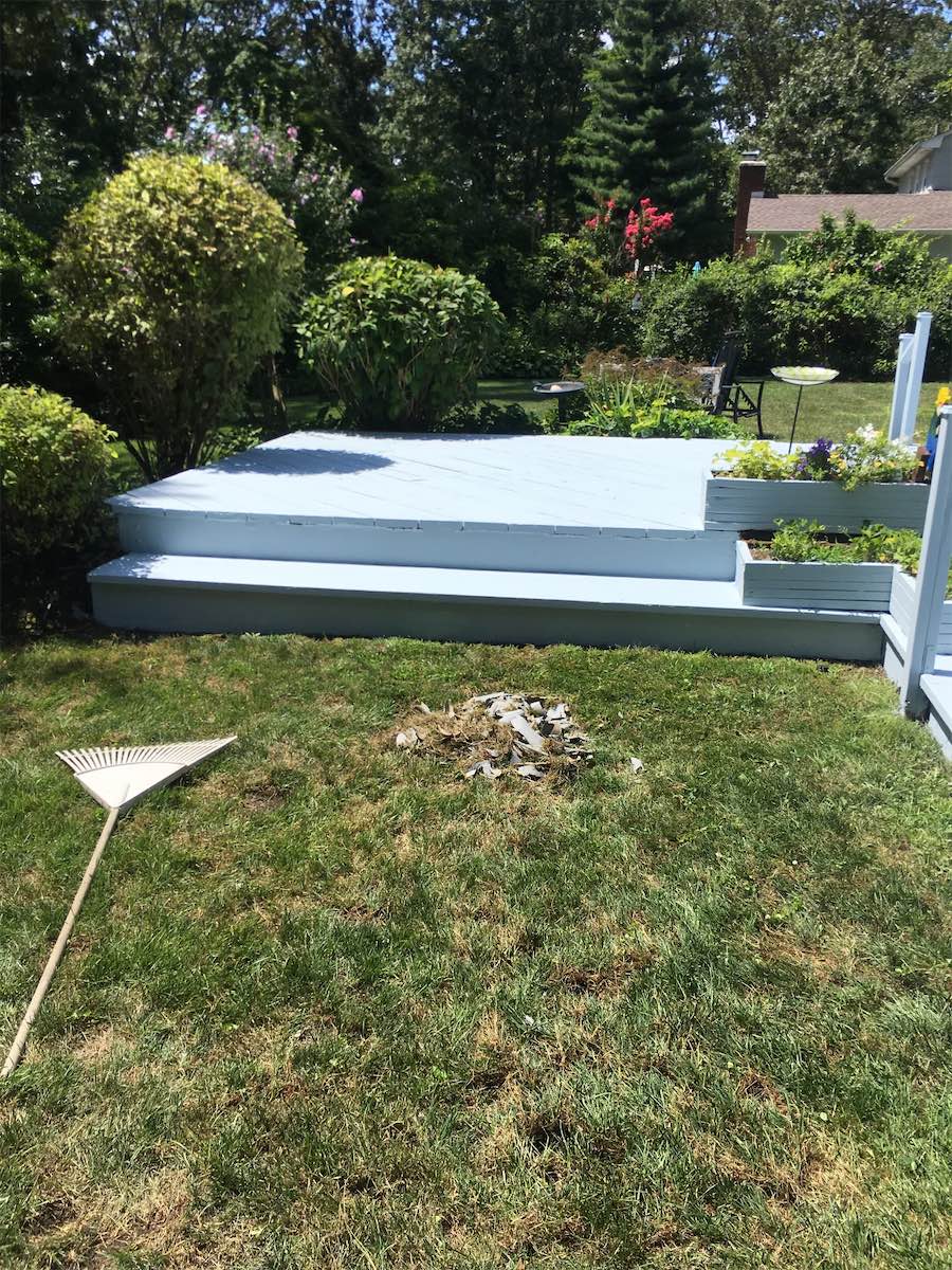 Decking Area Painted White