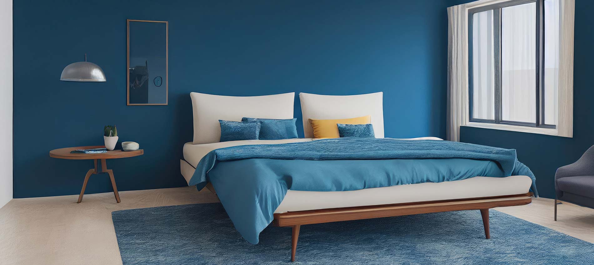 Modern Blue Bedroom